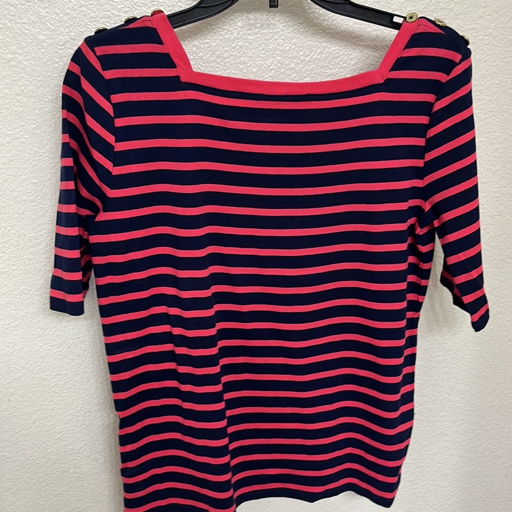 Striped tee with button detailing - Picture 5 of 5
